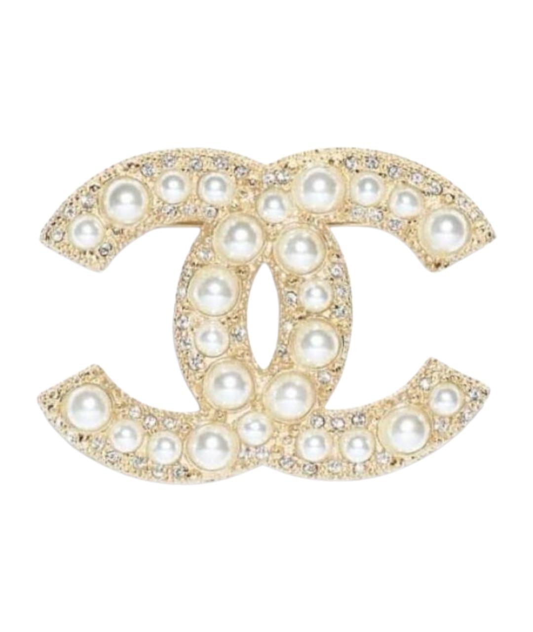 CHANEL Золотая металлическая булавка / брошь, фото 1
