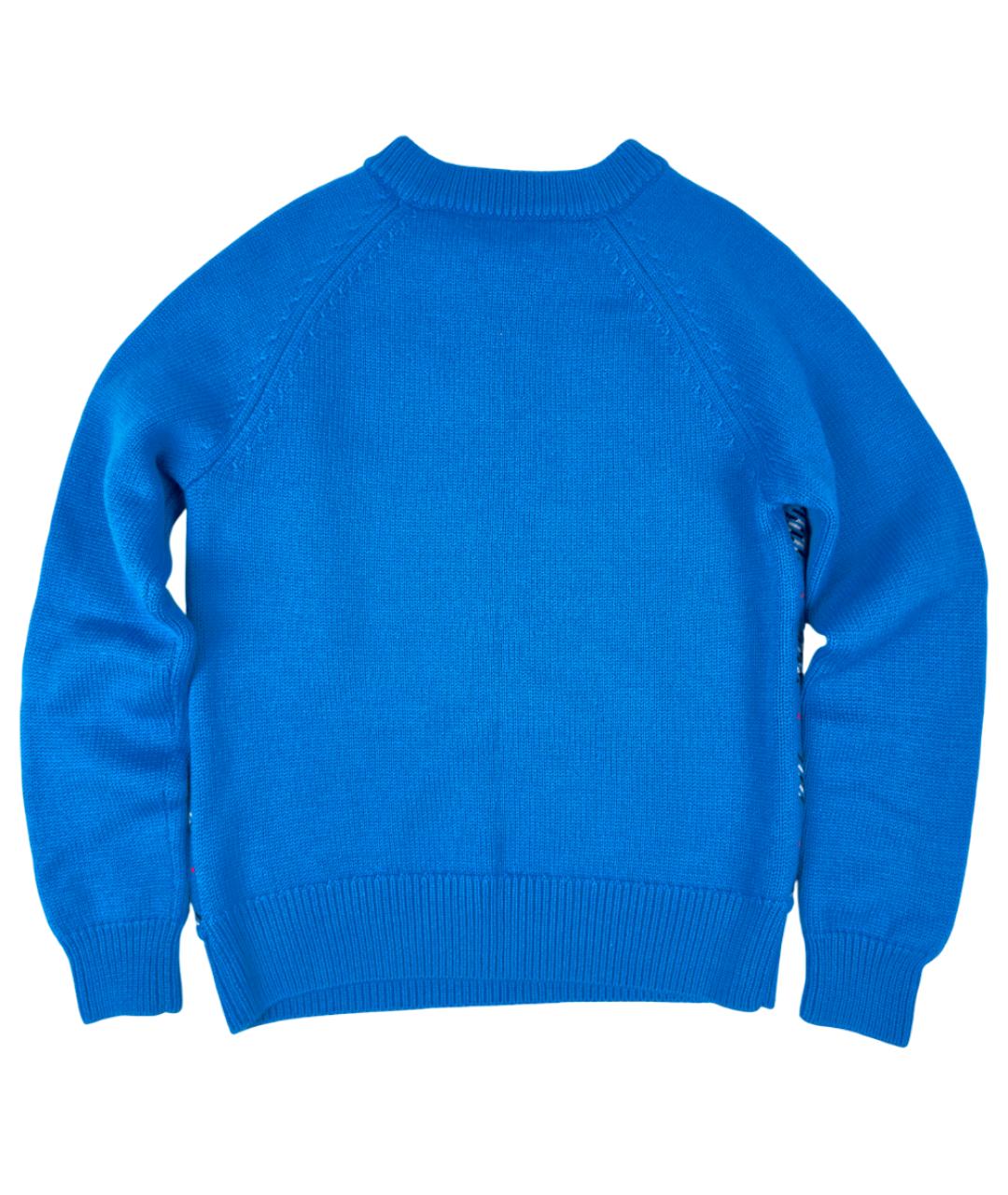 BURBERRY Голубой шерстяной джемпер / свитер, фото 2