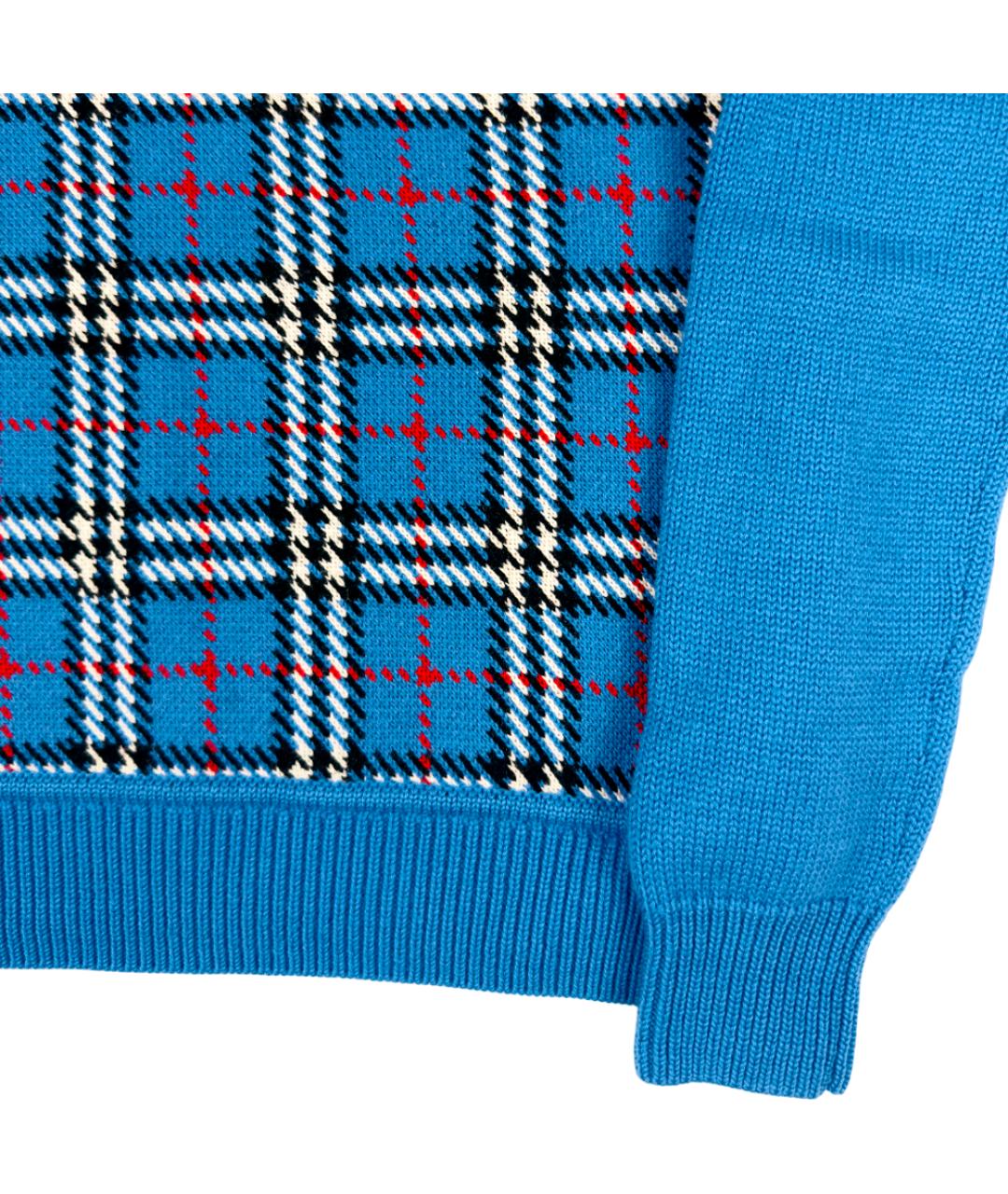 BURBERRY Голубой шерстяной джемпер / свитер, фото 4