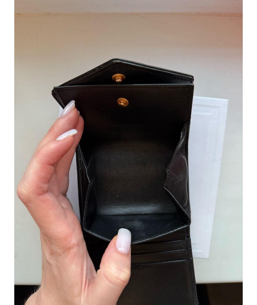 SAINT LAURENT Черный кожаный кошелек, фото 6