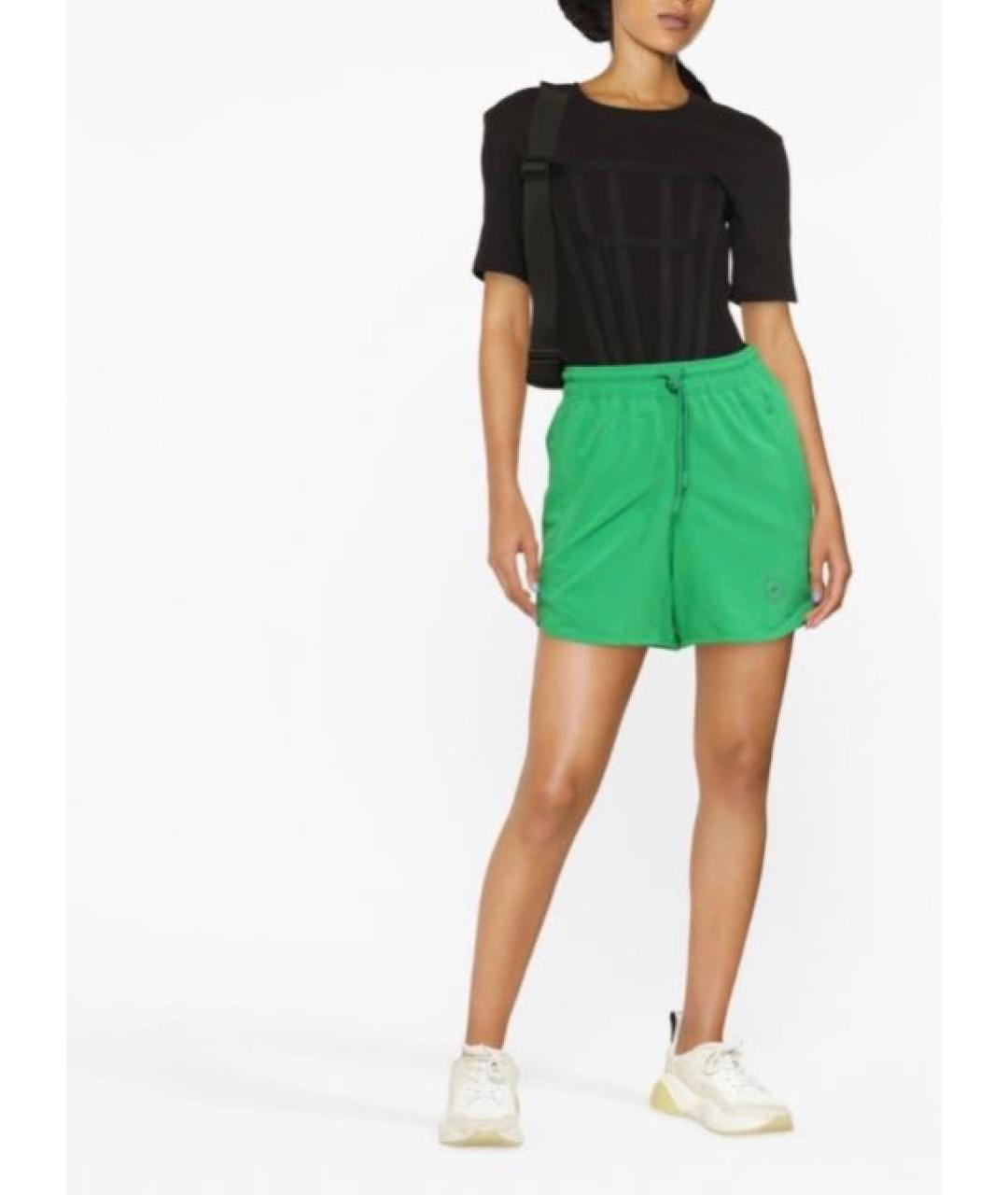 ADIDAS BY STELLA MCCARTNEY Зеленые полиэстеровые шорты, фото 3