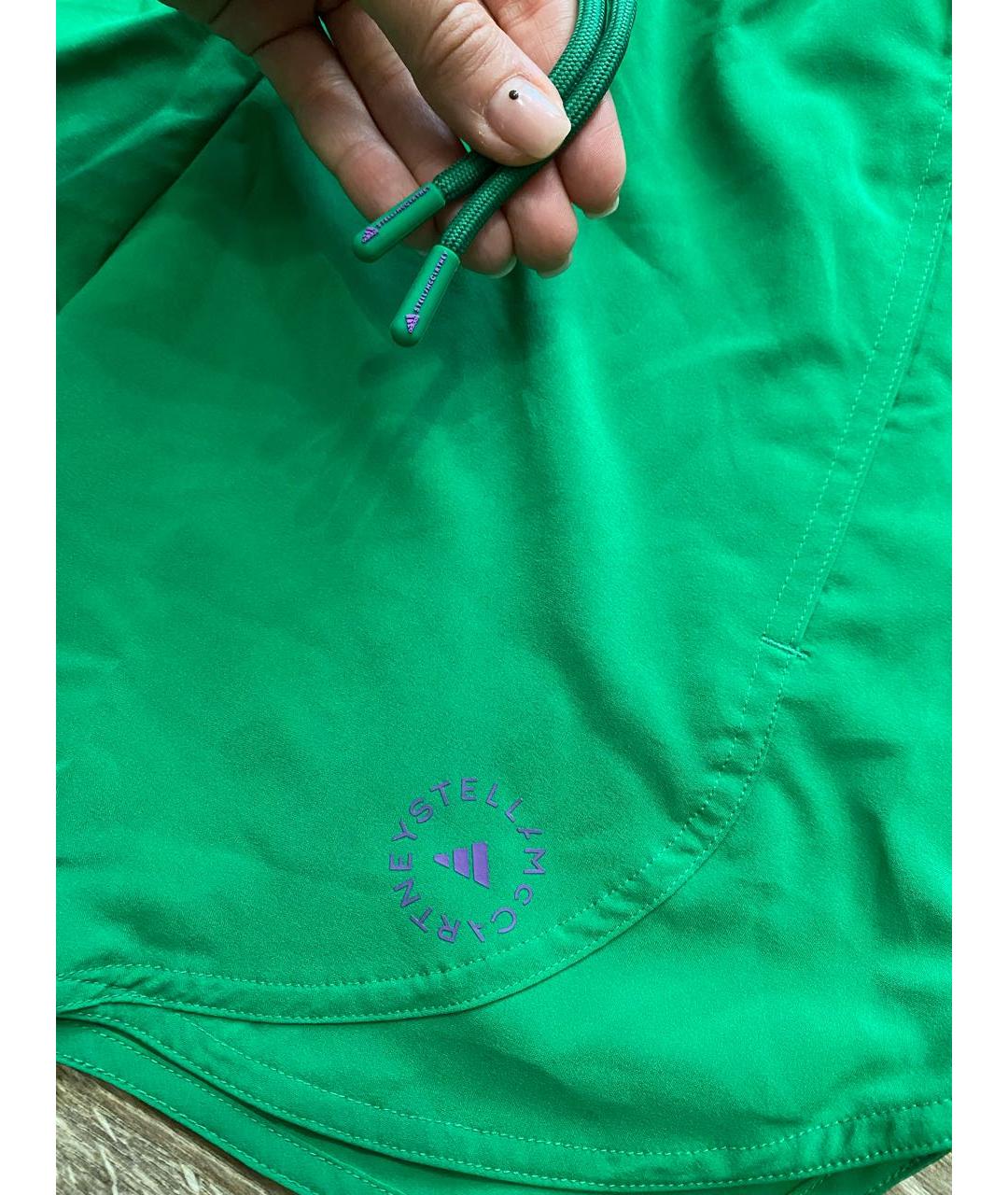 ADIDAS BY STELLA MCCARTNEY Зеленые полиэстеровые шорты, фото 5