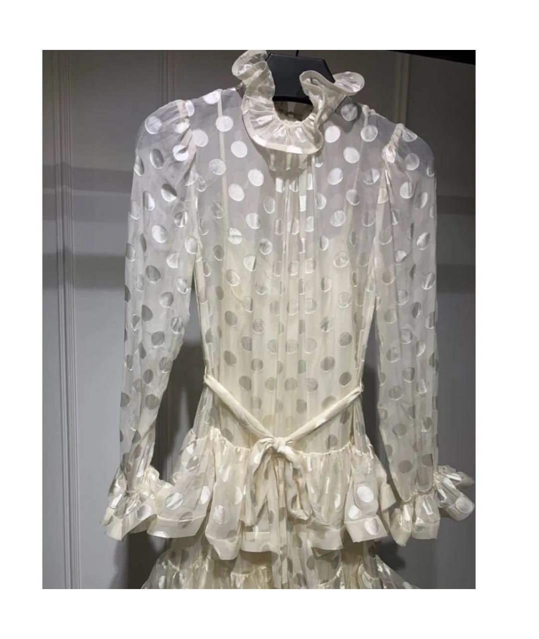 ZIMMERMANN Зеленые шелковое вечернее платье, фото 4