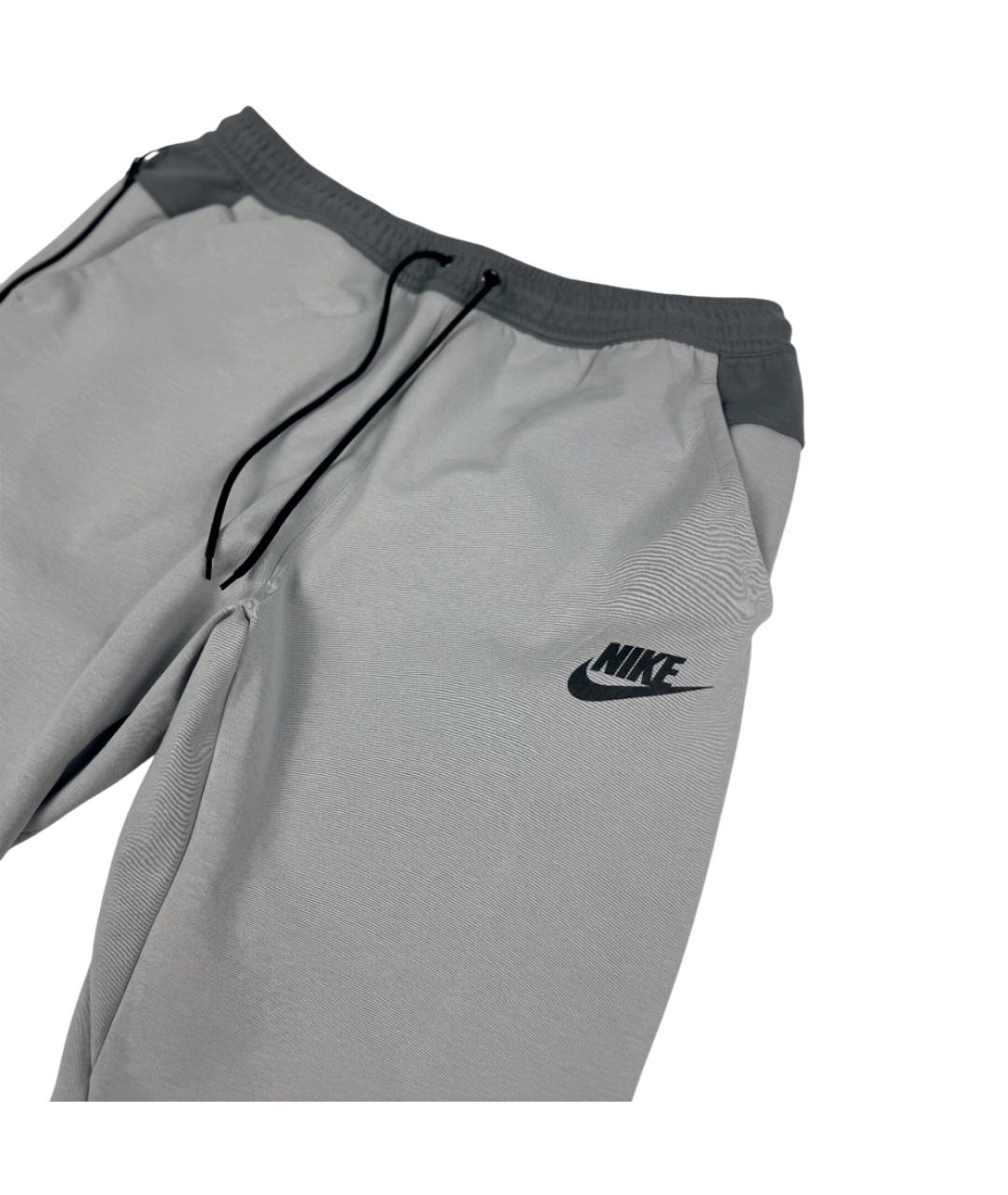 NIKE Серые хлопковые повседневные брюки, фото 3