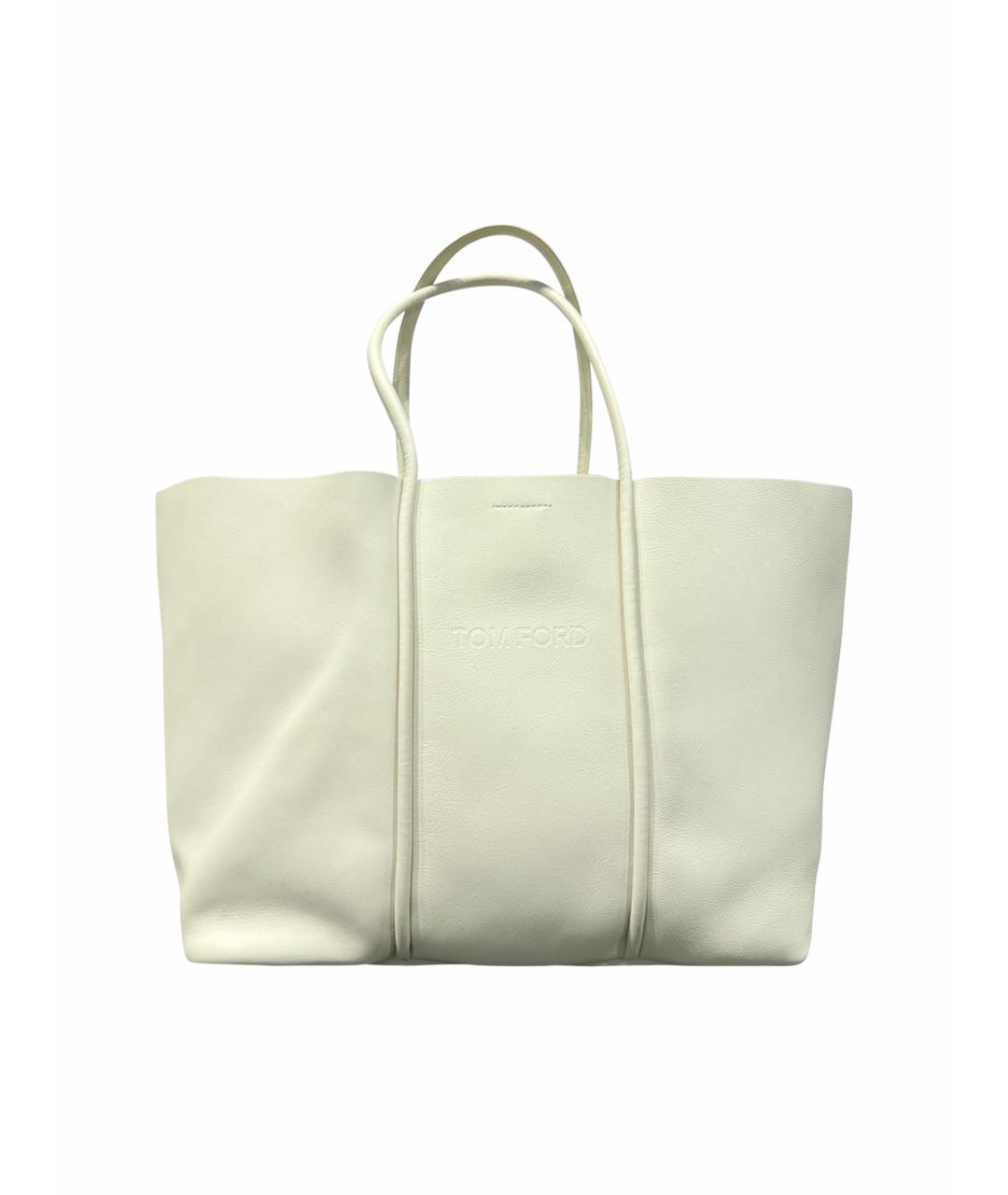 TOM FORD Белая сумка тоут, фото 1