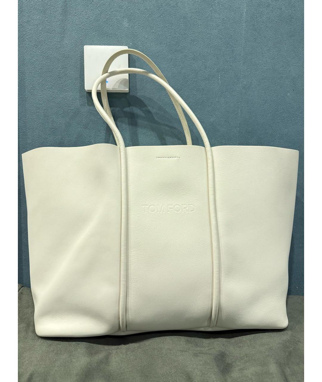 TOM FORD Белая сумка тоут, фото 7