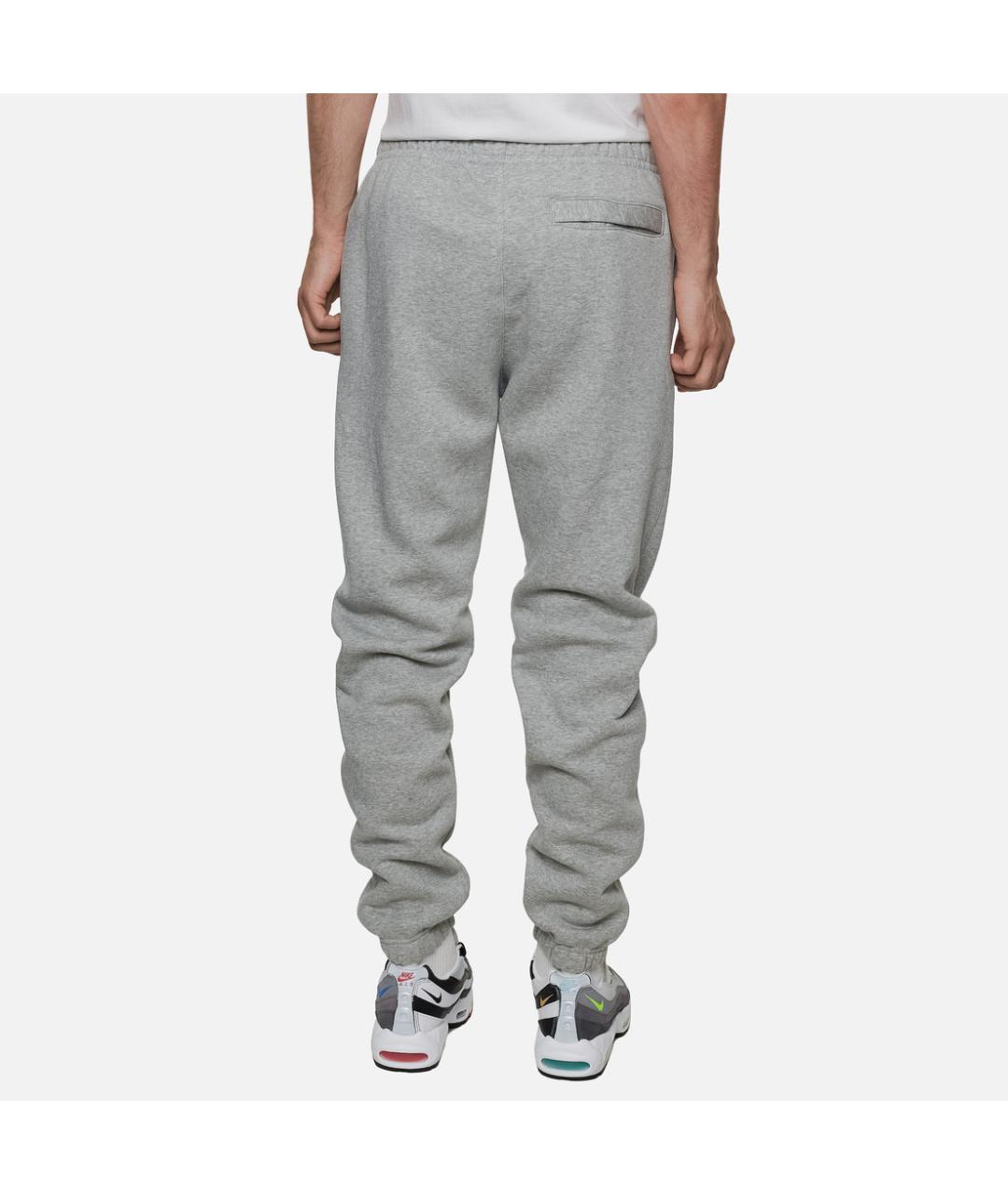 NIKE Серые хлопковые повседневные брюки, фото 5