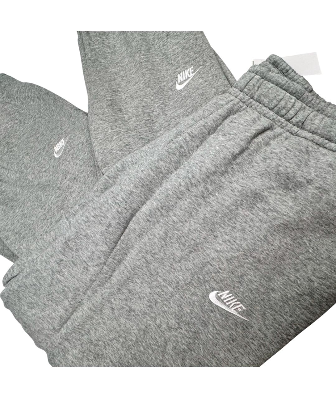 NIKE Серые хлопковые повседневные брюки, фото 2