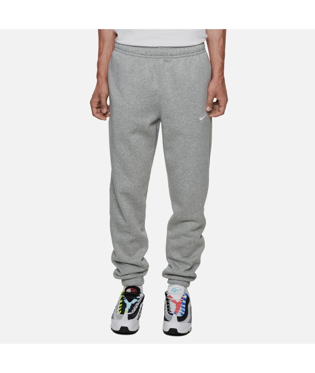 NIKE Серые хлопковые повседневные брюки, фото 4