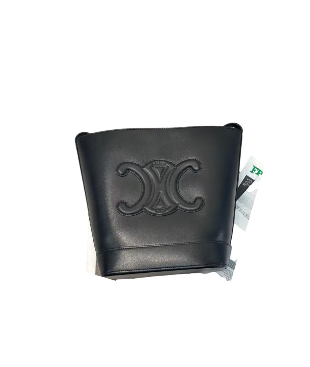 CELINE Черная кожаная сумка через плечо, фото 8