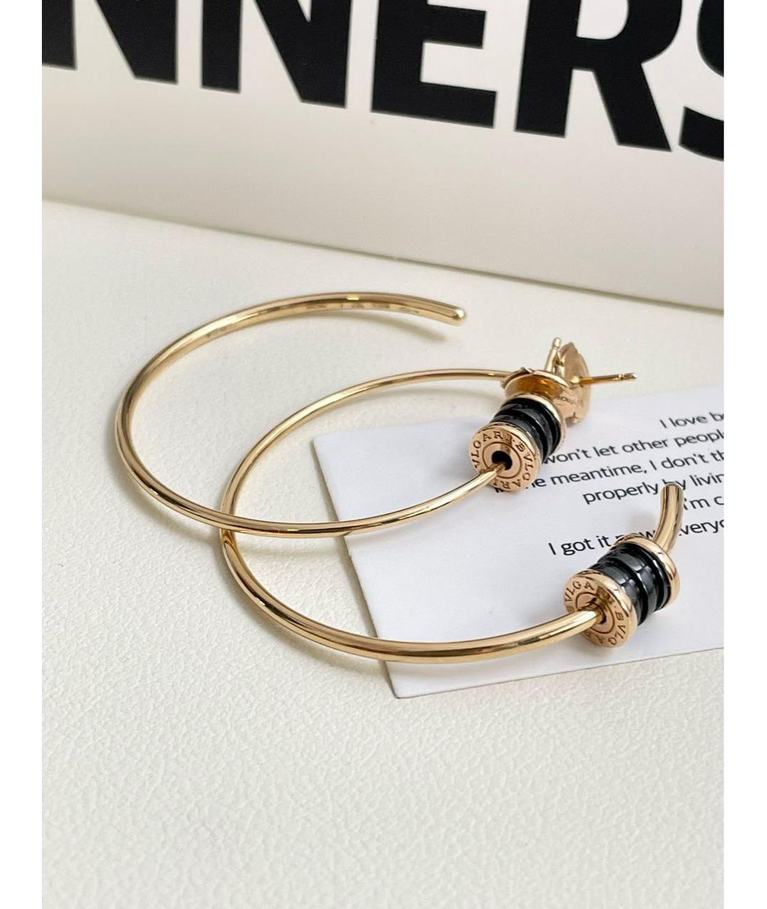 BVLGARI Золотые серьги из розового золота, фото 3