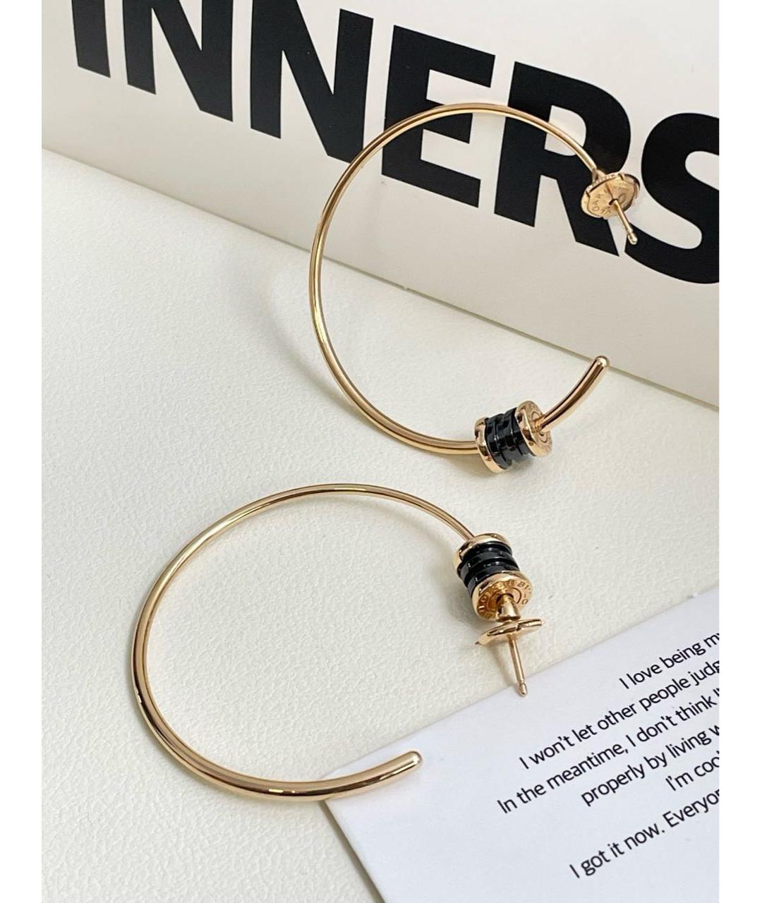 BVLGARI Золотые серьги из розового золота, фото 4