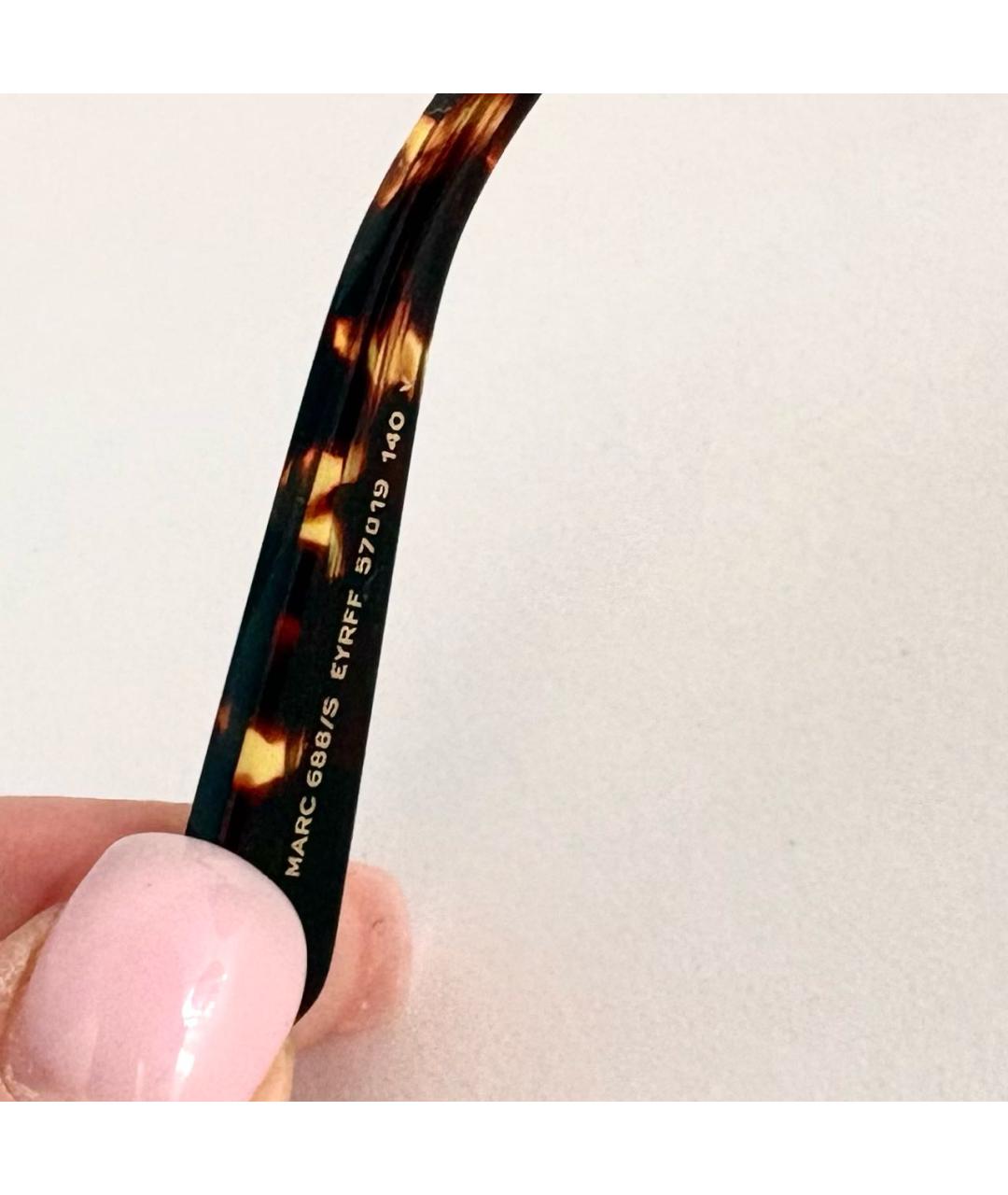 MARC JACOBS Золотые металлические солнцезащитные очки, фото 5