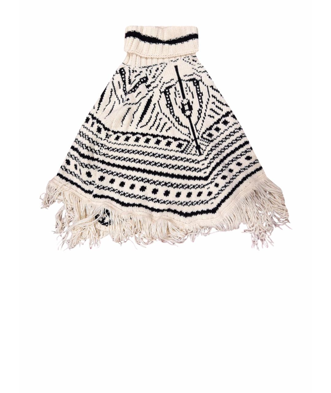 ROBERTO CAVALLI Белая шерстяная юбка миди, фото 1