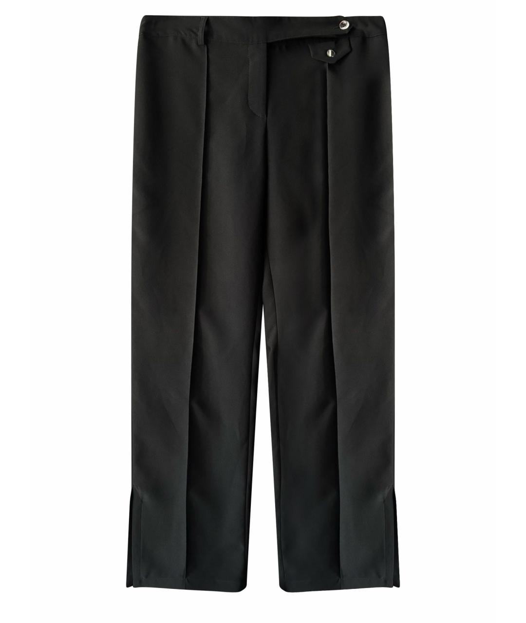 A.P.C. Черные полиэстеровые прямые брюки, фото 1