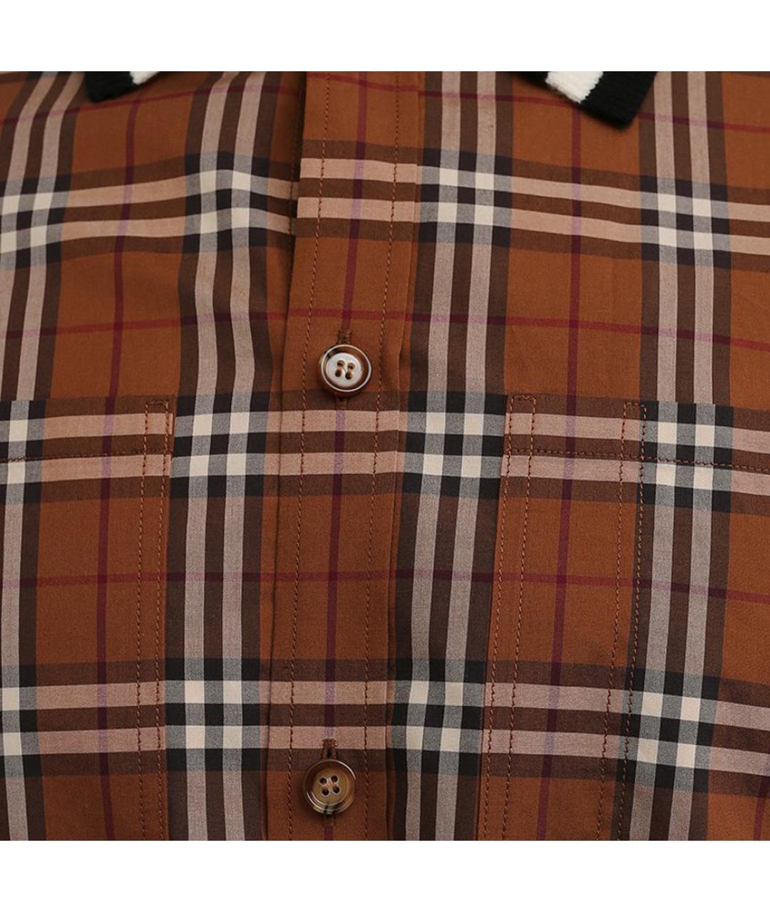 BURBERRY Коричневая хлопковая кэжуал рубашка, фото 5