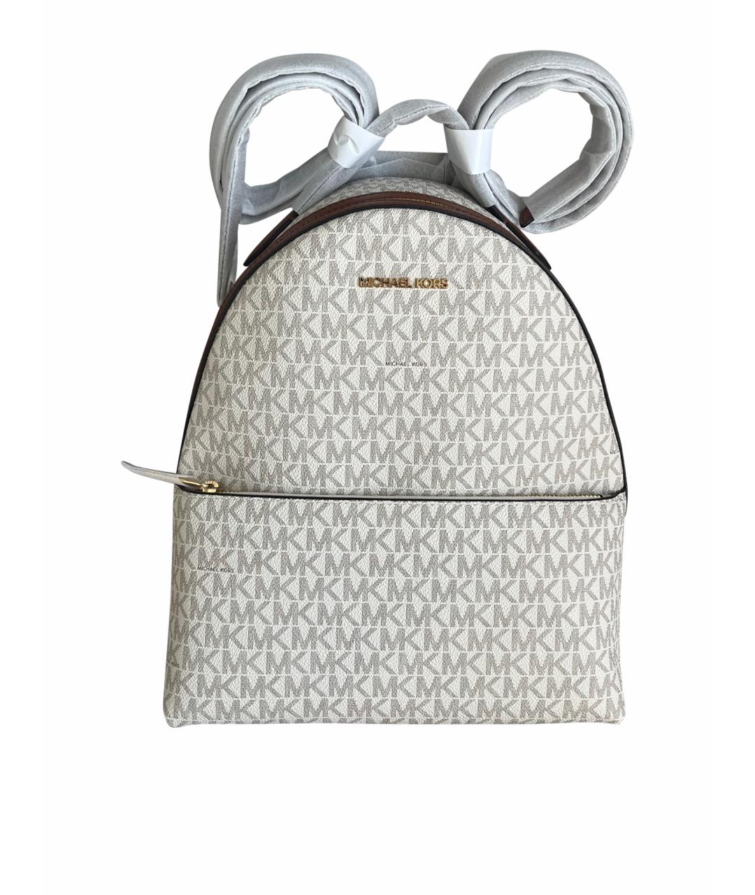 MICHAEL KORS Бежевый кожаный рюкзак, фото 1