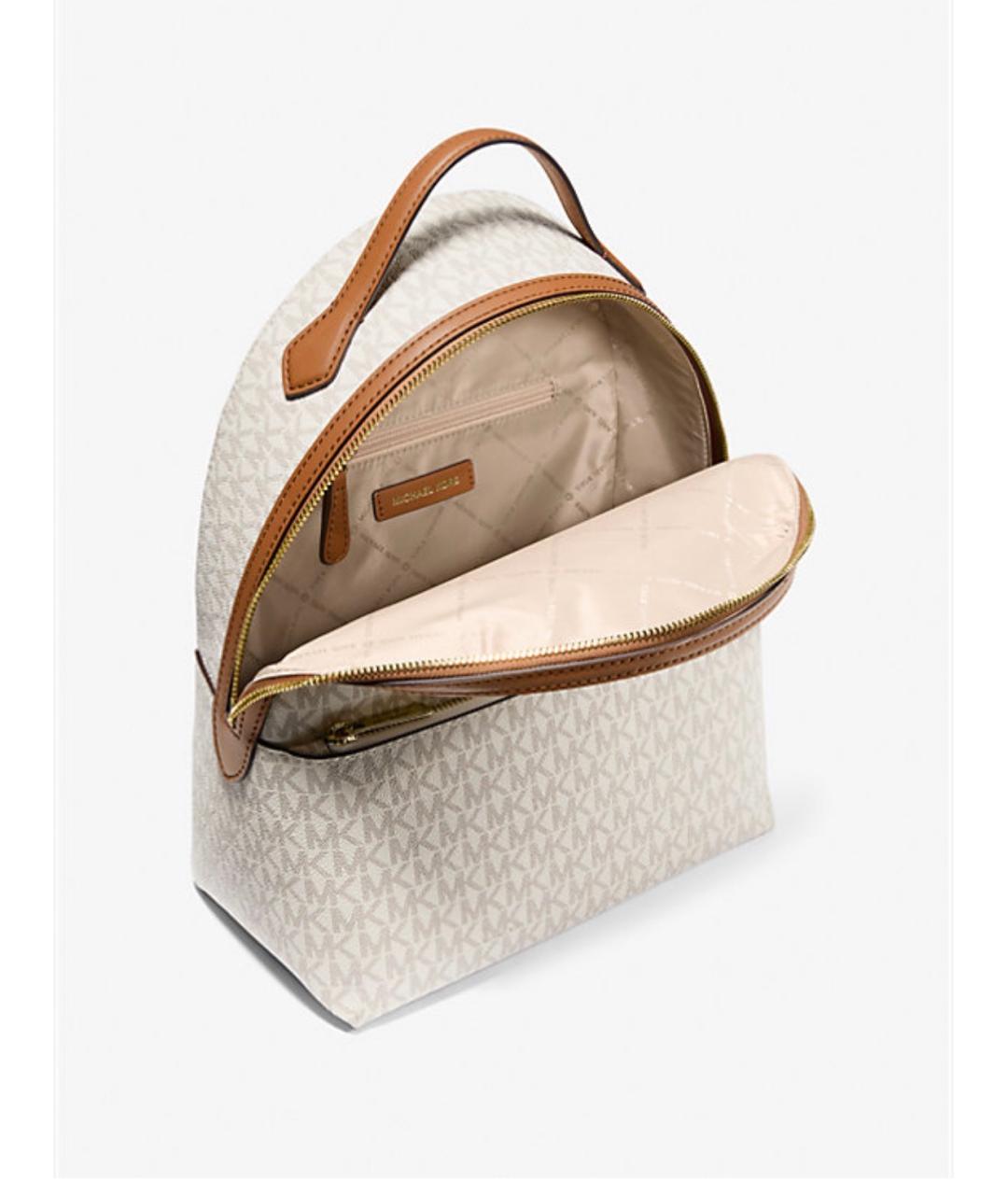 MICHAEL KORS Бежевый кожаный рюкзак, фото 7