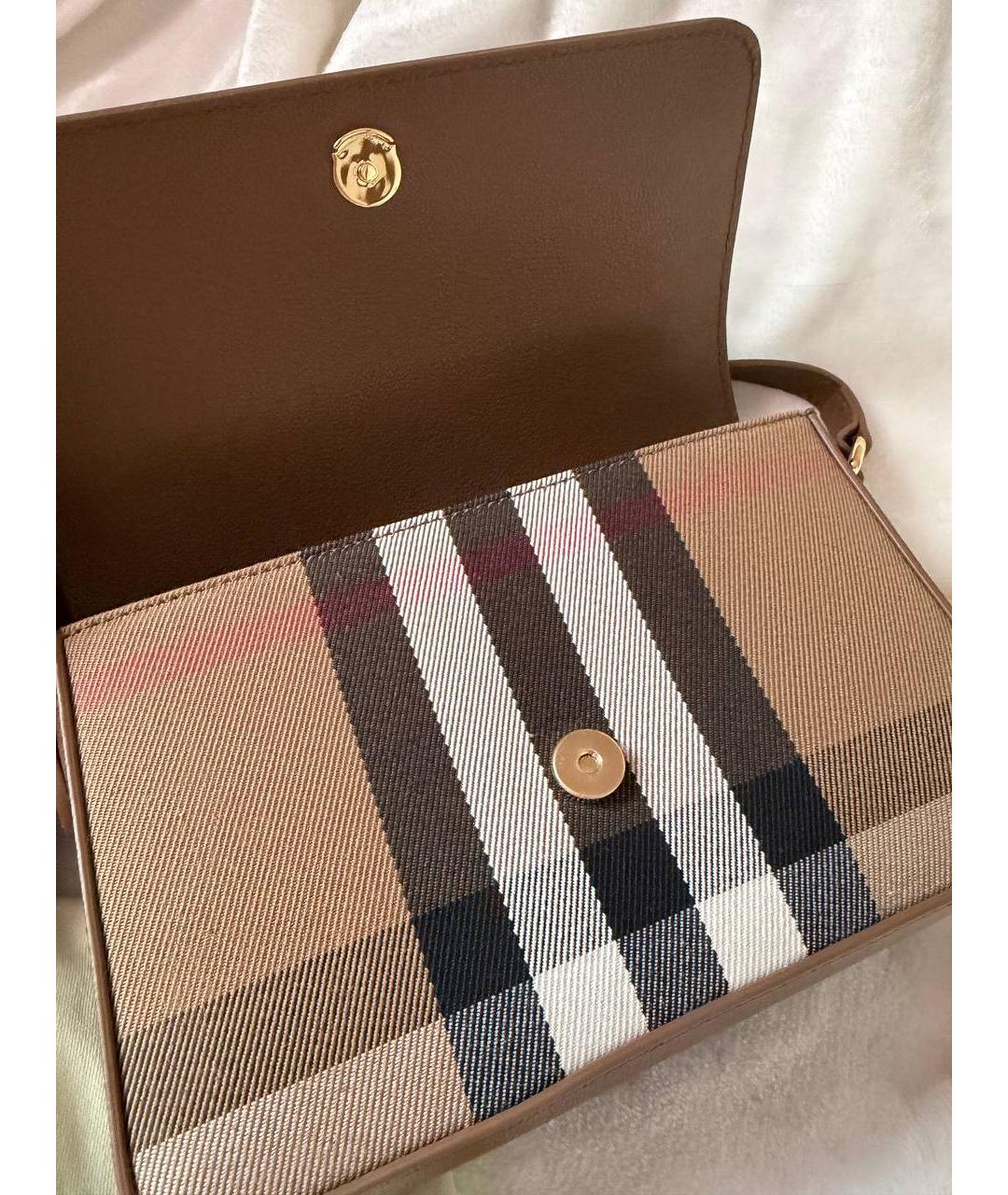 BURBERRY Коричневая кожаная сумка через плечо, фото 6