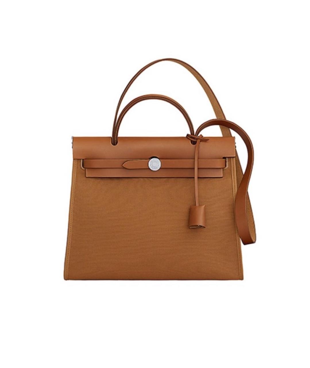 HERMES Коричневая кожаная сумка через плечо, фото 8