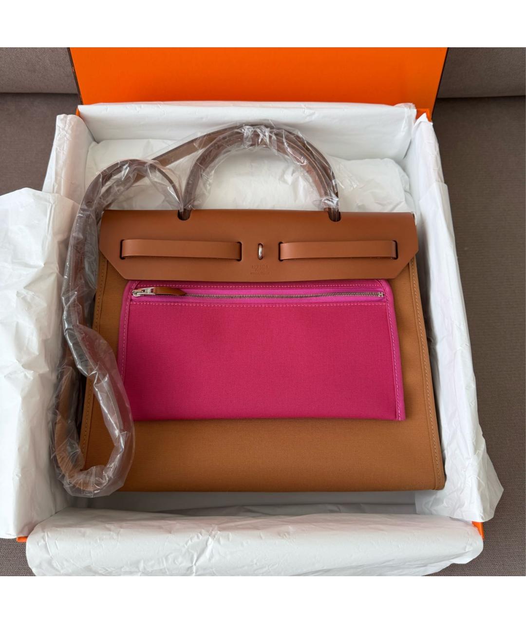 HERMES Коричневая кожаная сумка через плечо, фото 3