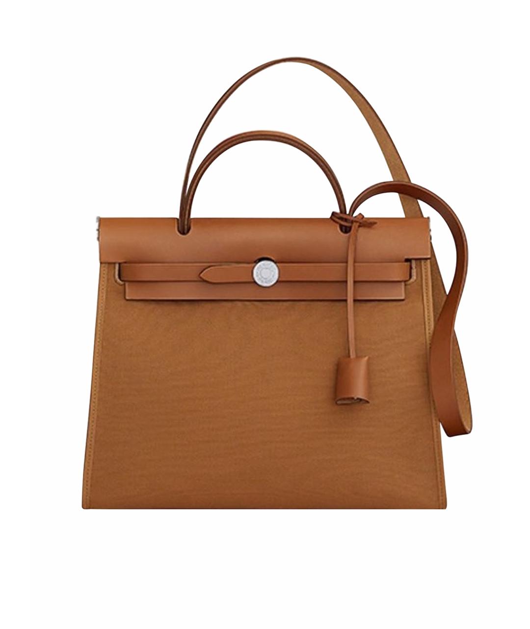 HERMES Коричневая кожаная сумка через плечо, фото 1