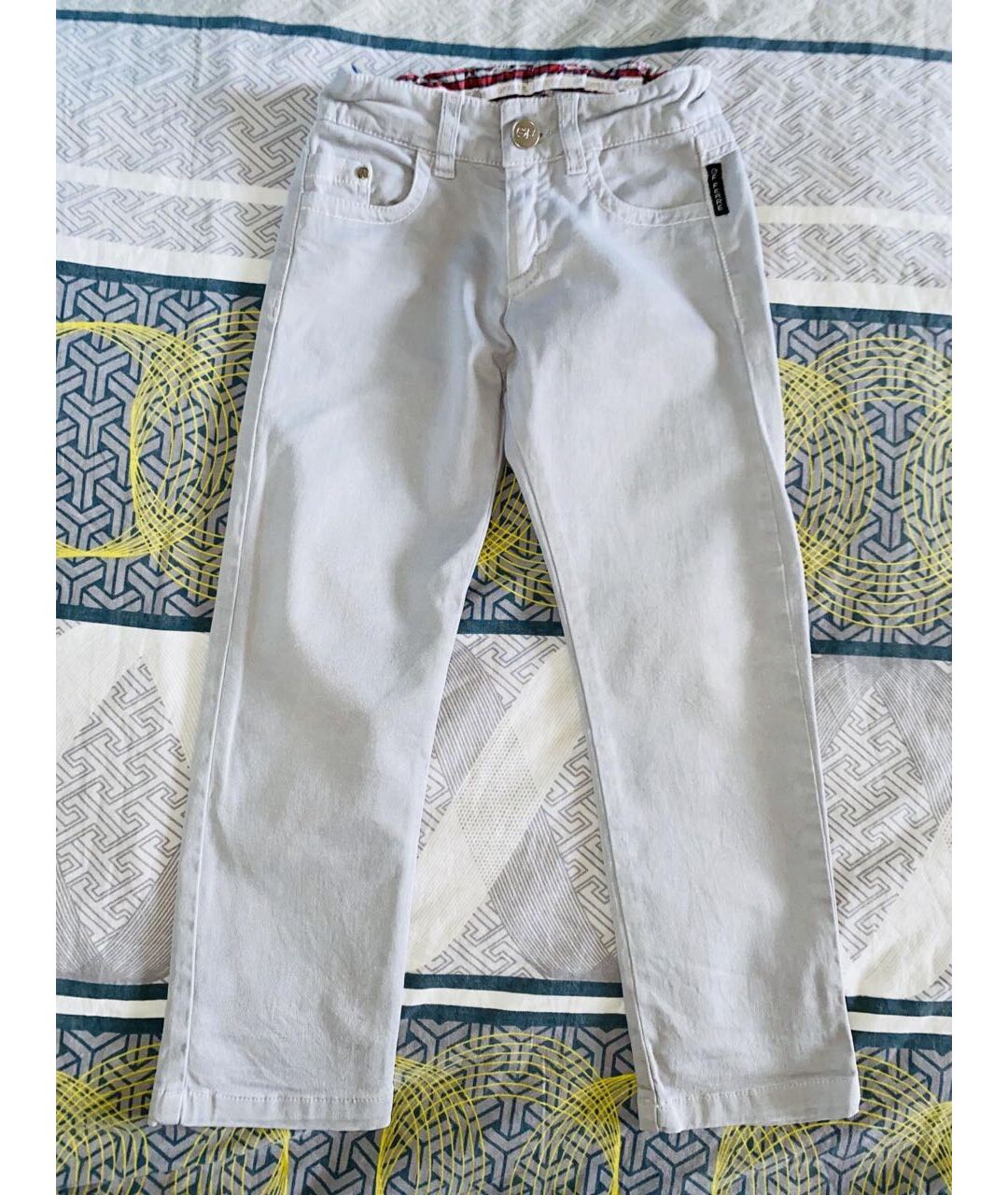 GIANFRANCO FERRE Серые хлопковые детские джинсы, фото 2