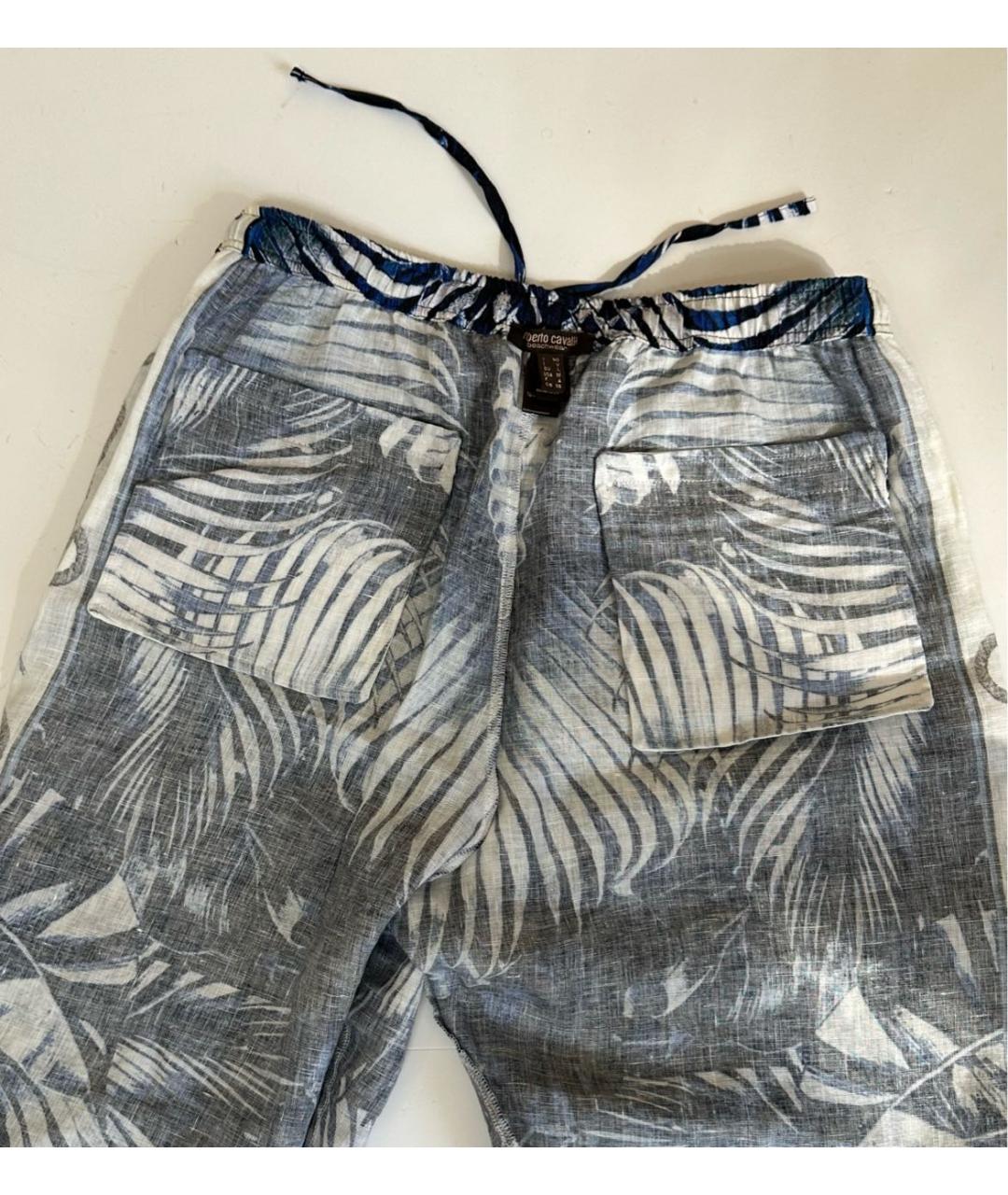 ROBERTO CAVALLI Льняные повседневные брюки, фото 3