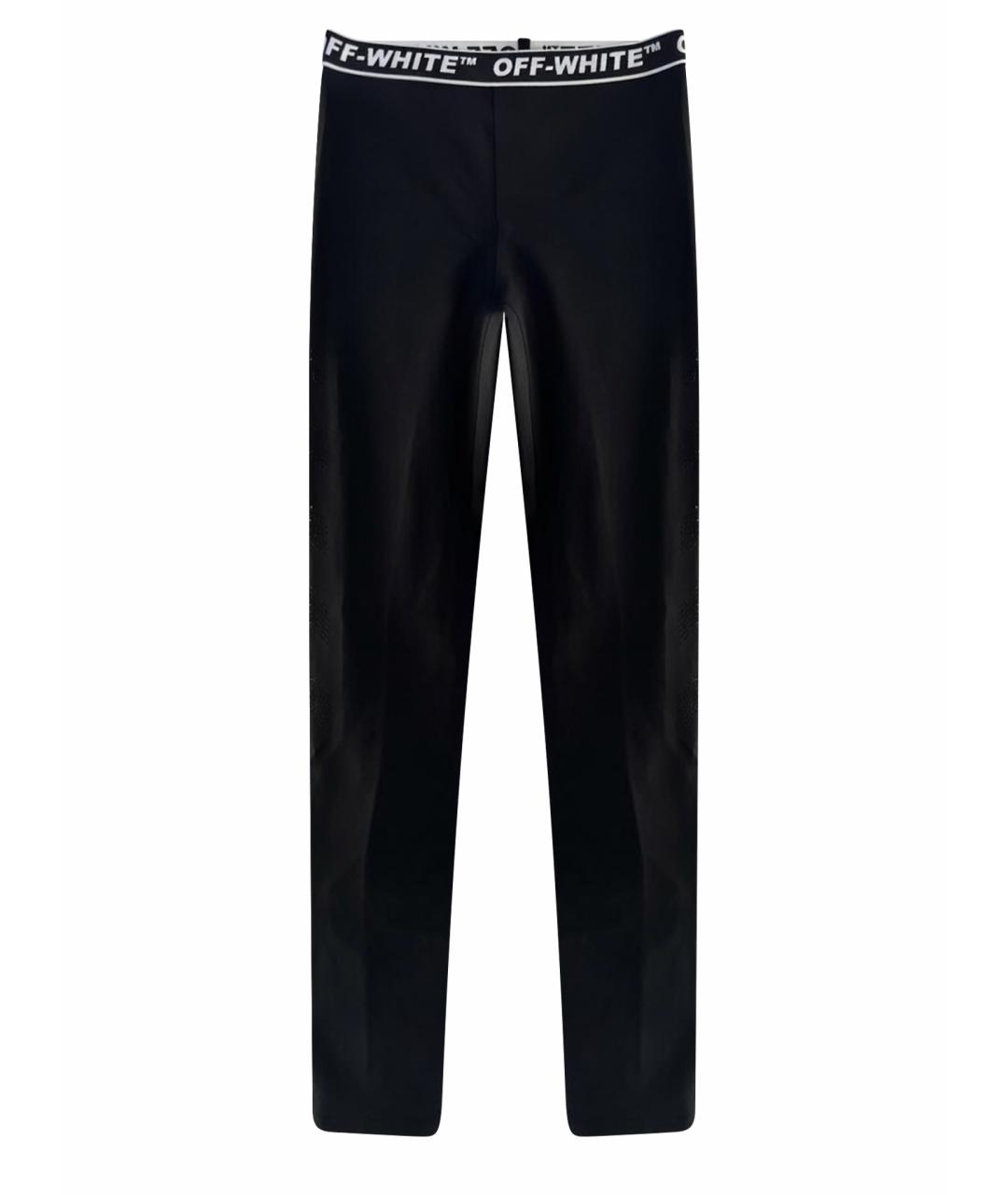 OFF-WHITE Черные вискозные леггинсы и велосипедки, фото 1