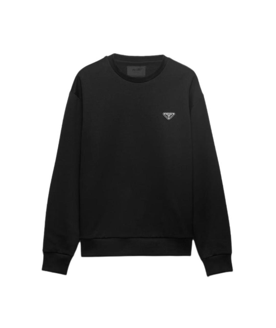 PRADA Черный хлопковый джемпер / свитер, фото 7