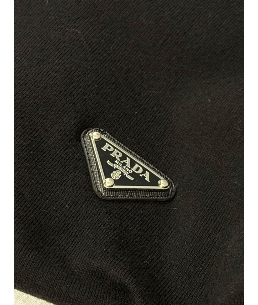 PRADA Черный хлопковый джемпер / свитер, фото 4