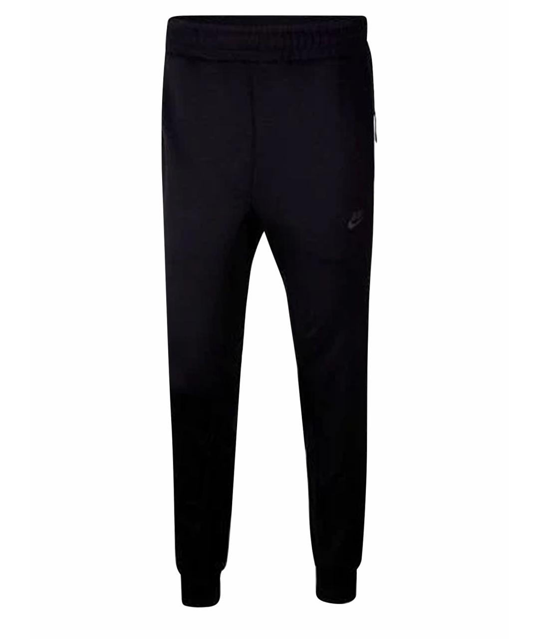 NIKE Черные хлопковые повседневные брюки, фото 1