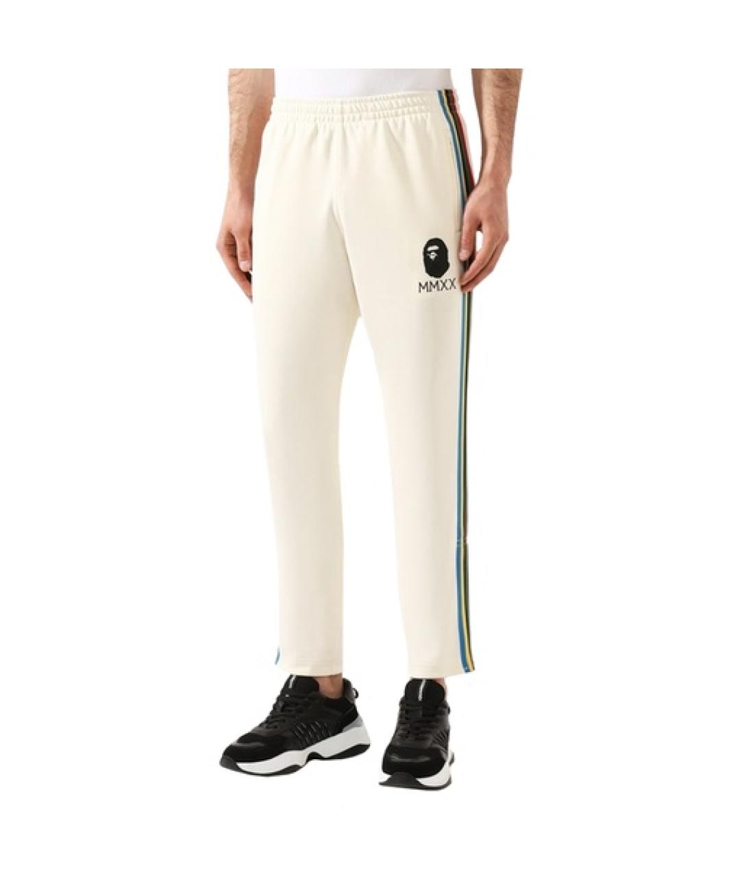 BAPE Бежевые синтетические повседневные брюки, фото 5