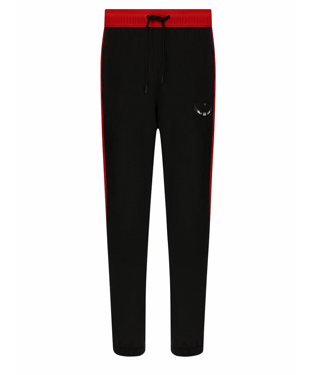 MARCELO BURLON Черные синтетические повседневные брюки, фото 1