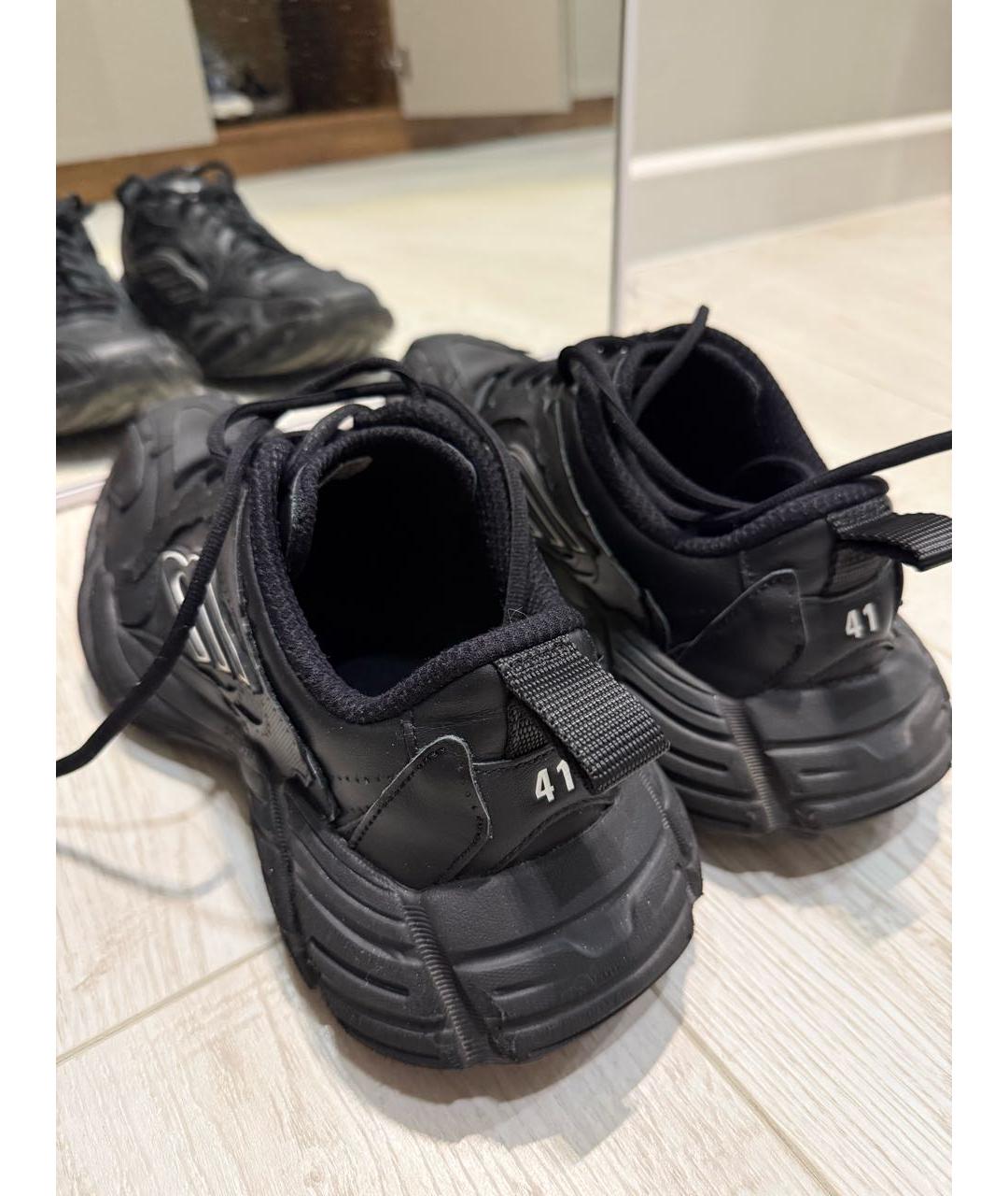 BALENCIAGA Черные кожаные кроссовки, фото 3