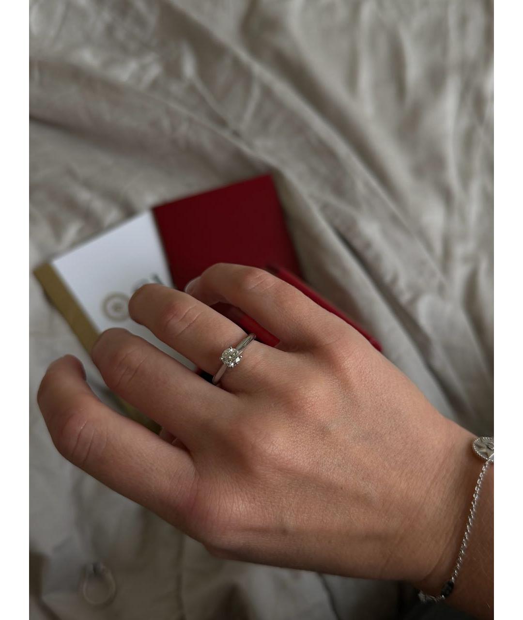 CARTIER Белое платиновое кольцо, фото 2