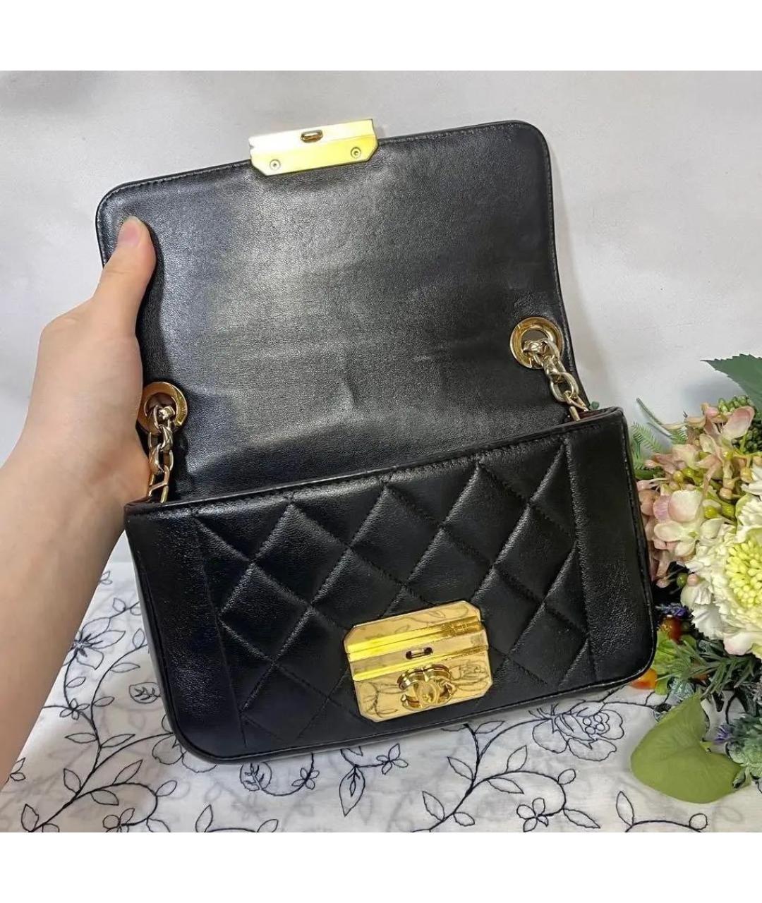 CHANEL Черная кожаная сумка через плечо, фото 4