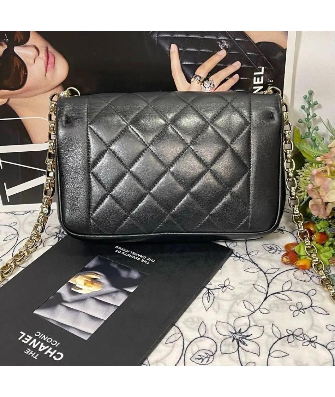 CHANEL Черная кожаная сумка через плечо, фото 3
