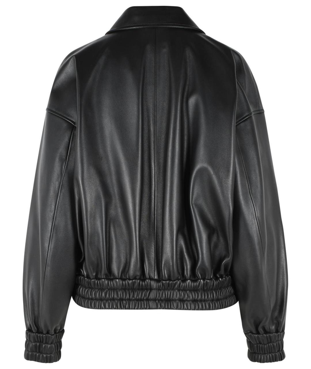 JIL SANDER Черная кожаная куртка, фото 3