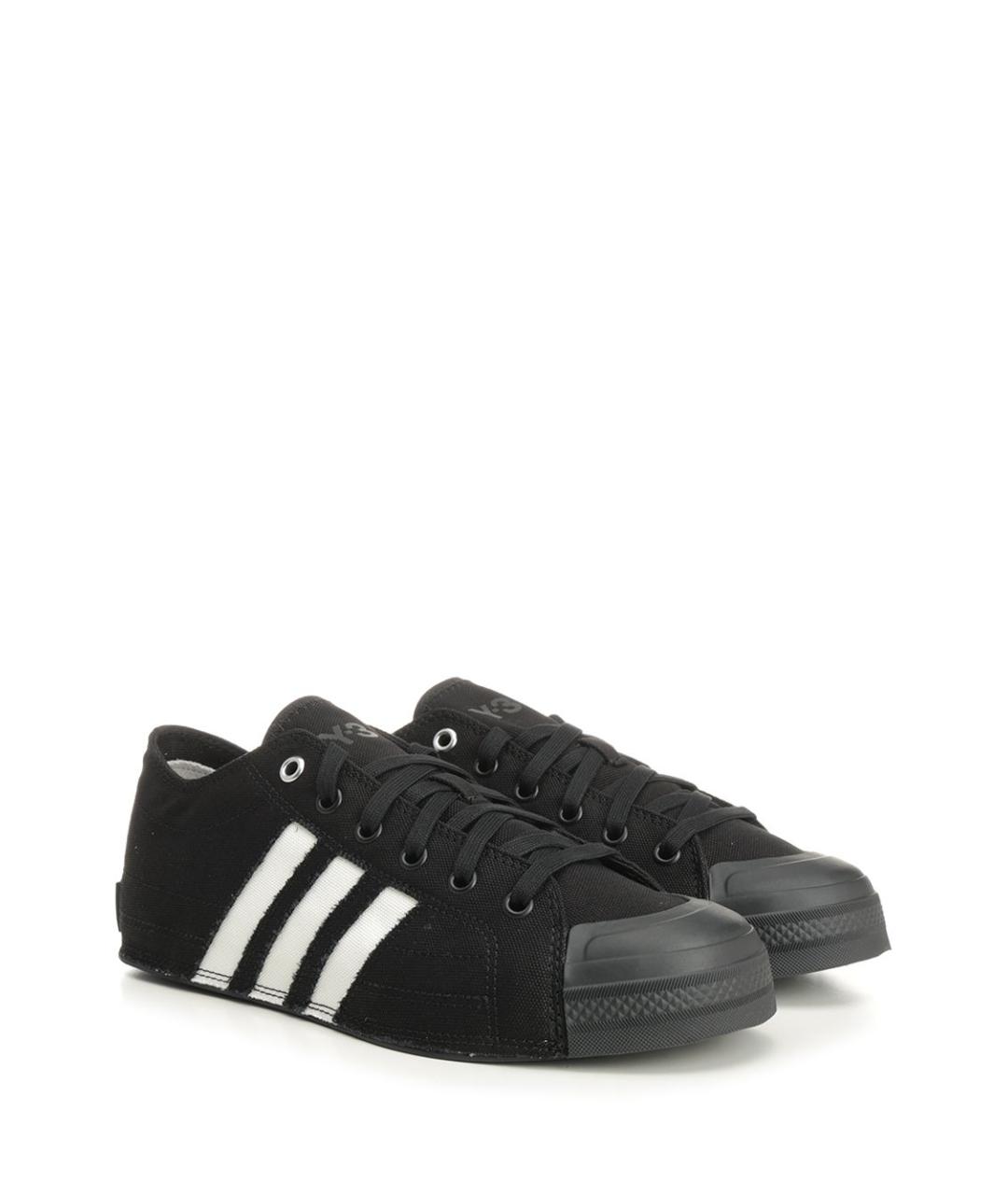 ADIDAS Черные кожаные кеды, фото 2
