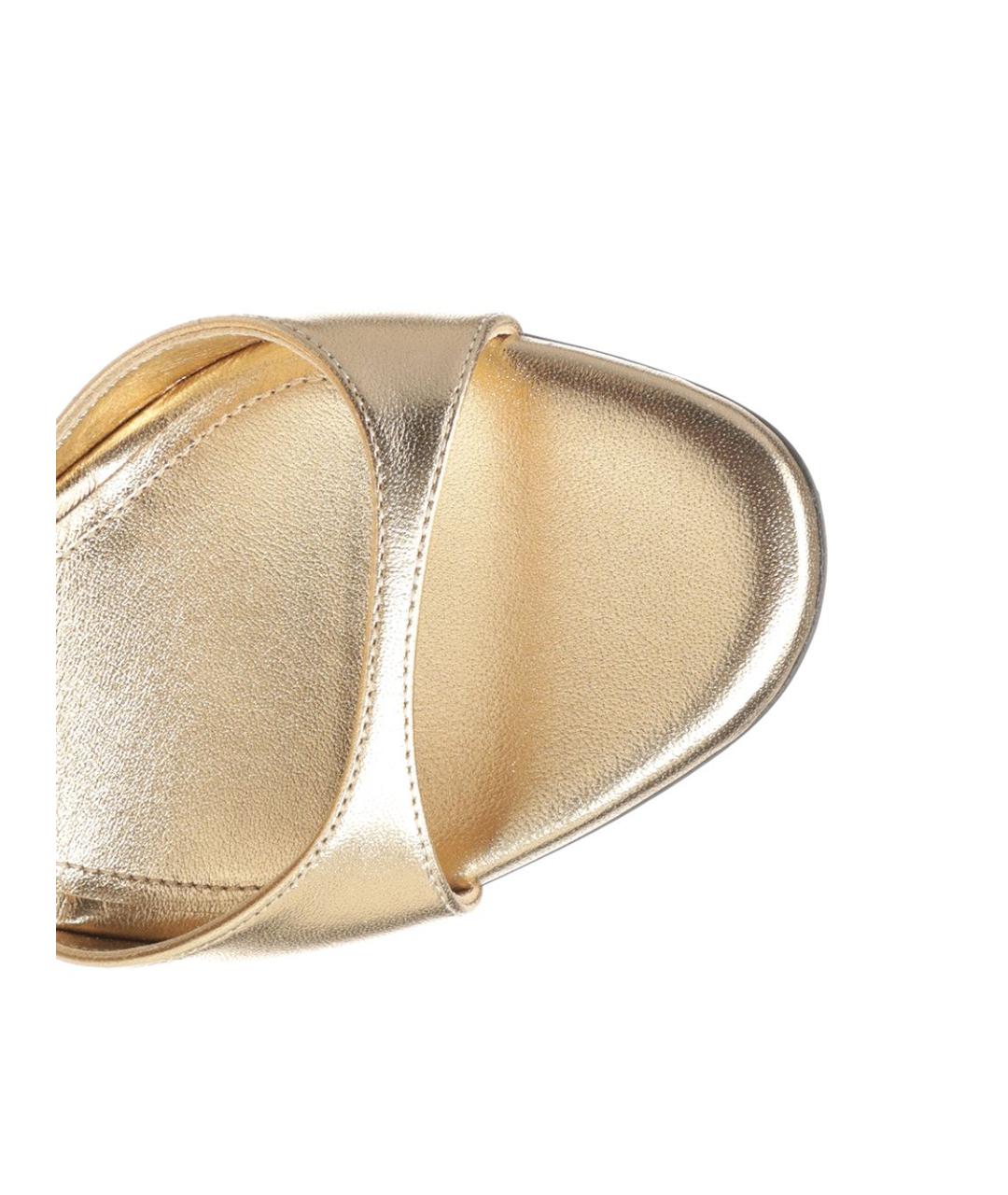 ALEVI Золотые кожаные босоножки, фото 4
