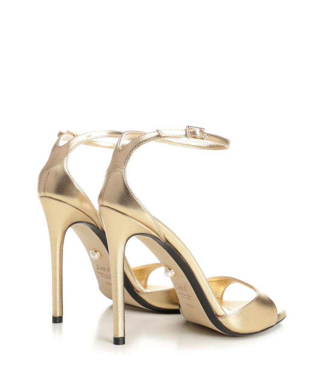 ALEVI Золотые кожаные босоножки, фото 3