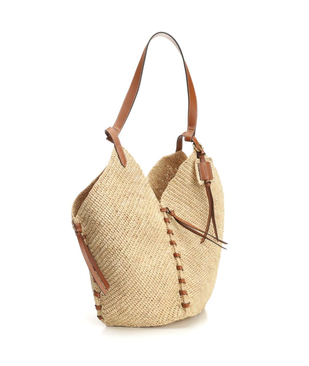 ISABEL MARANT Бежевая пелетеная сумка тоут, фото 2