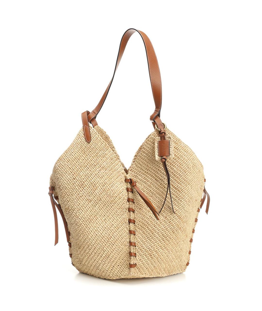 ISABEL MARANT Бежевая пелетеная сумка тоут, фото 1