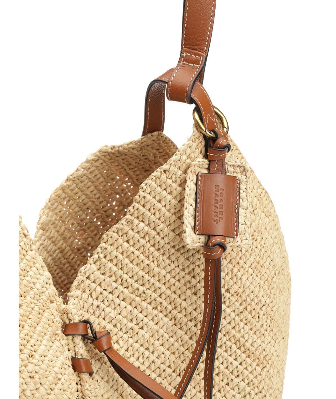 ISABEL MARANT Бежевая пелетеная сумка тоут, фото 5