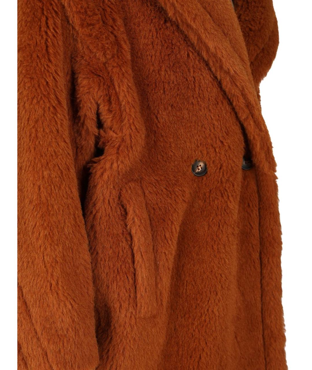 MAX MARA Коричневое шерстяное пальто, фото 4