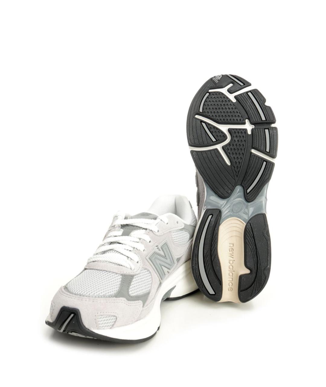 NEW BALANCE Серые кожаные кроссовки, фото 5