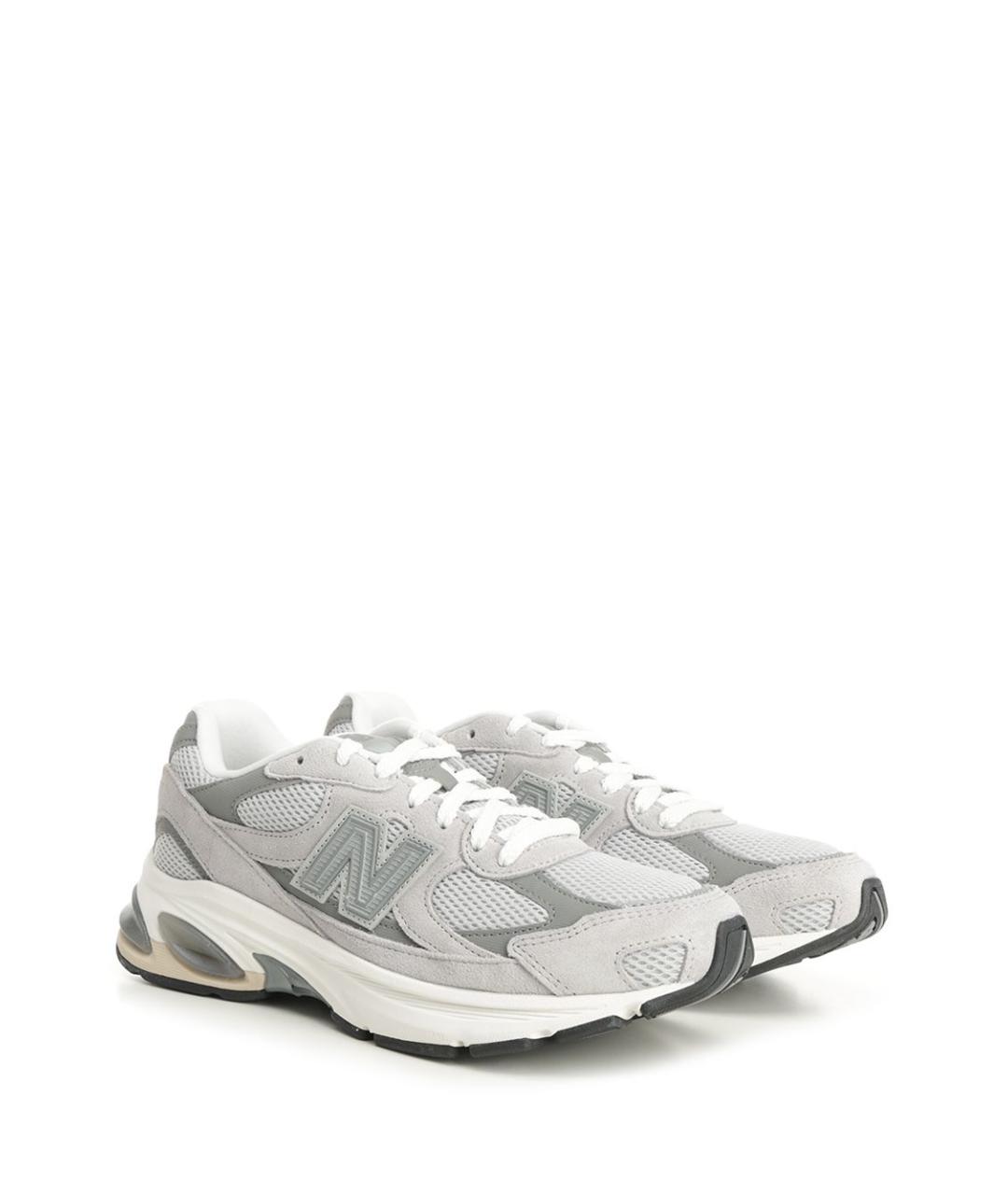 NEW BALANCE Серые кожаные кроссовки, фото 2