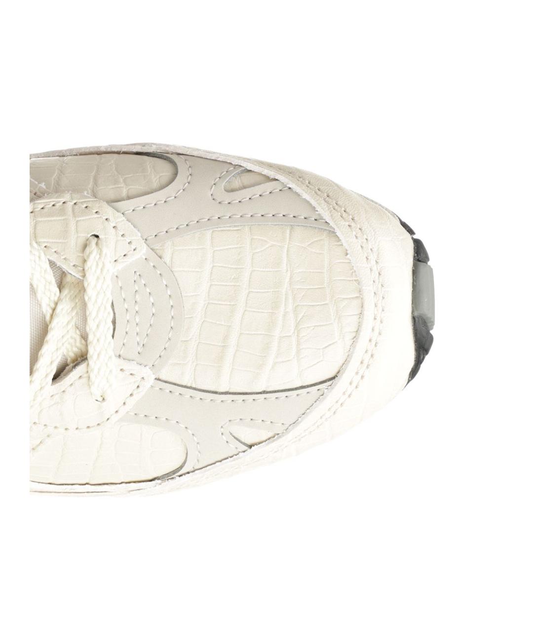 NEW BALANCE Белые кожаные низкие кроссовки / кеды, фото 4