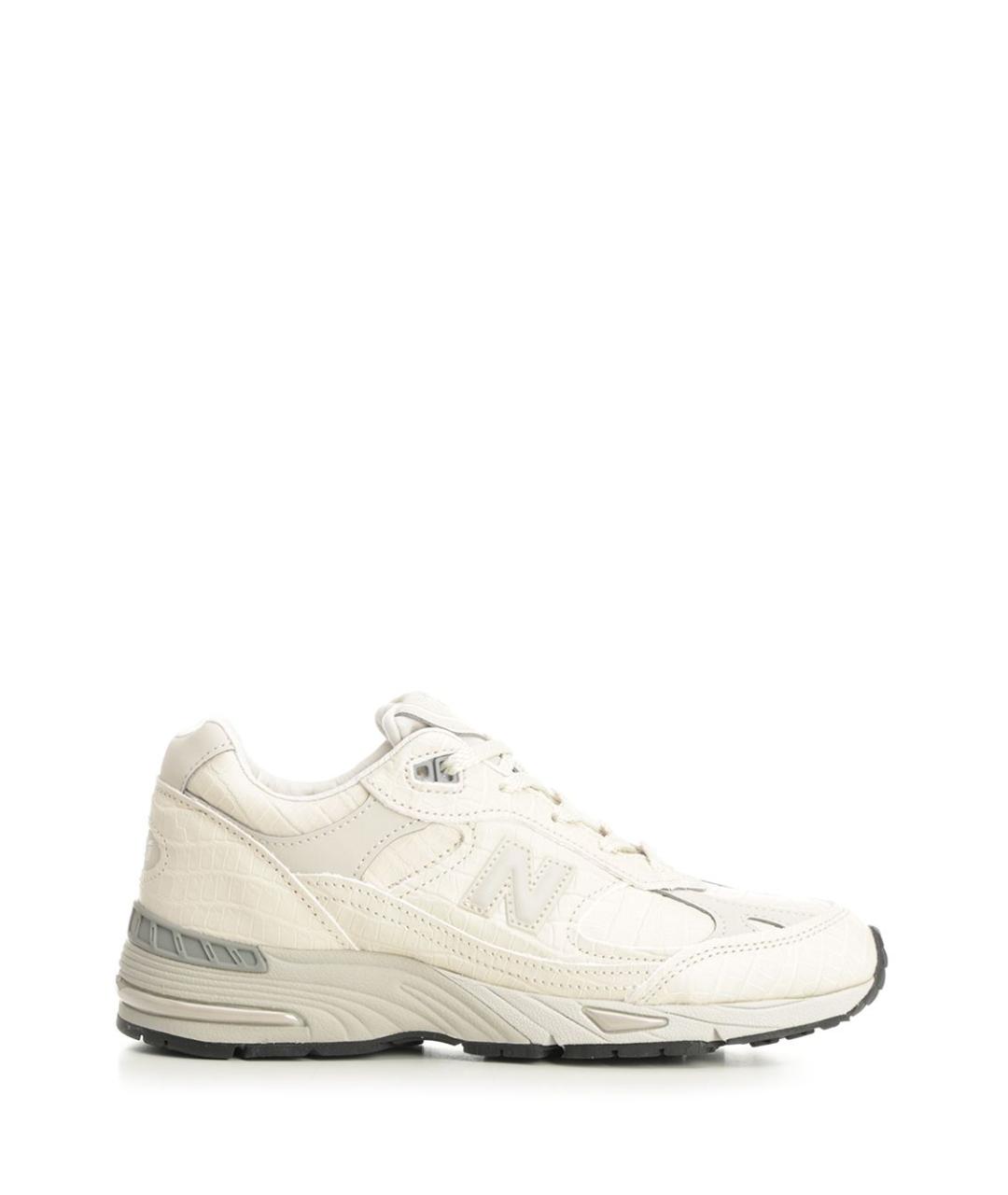 NEW BALANCE Белые кожаные низкие кроссовки / кеды, фото 1